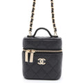 CHANEL Matelasse Small vanity case BlackAP2503 Caviar Leather