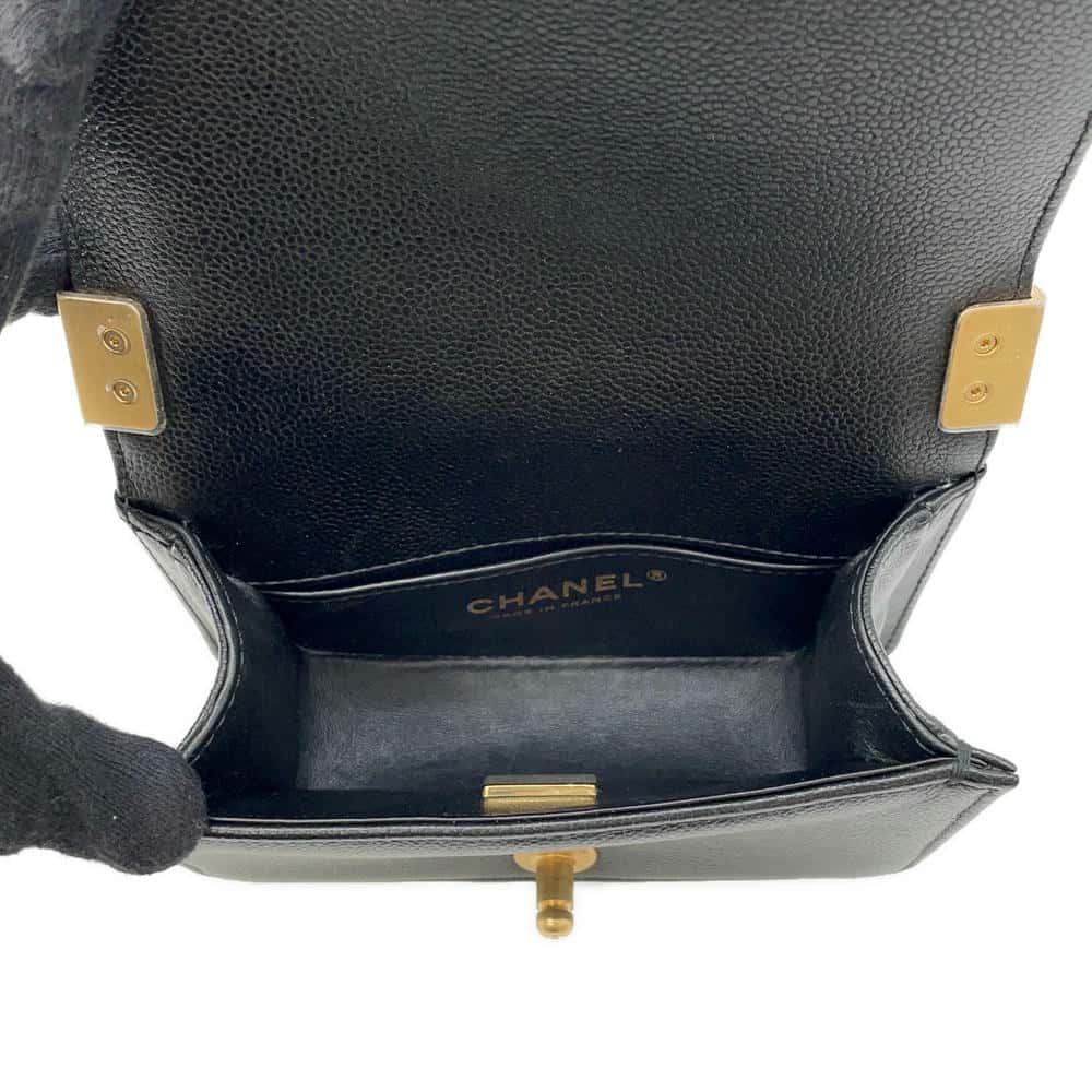 CHANEL Boy Chanel ChainShoulder Bag BlackA67364 Caviar Leather Size Mini