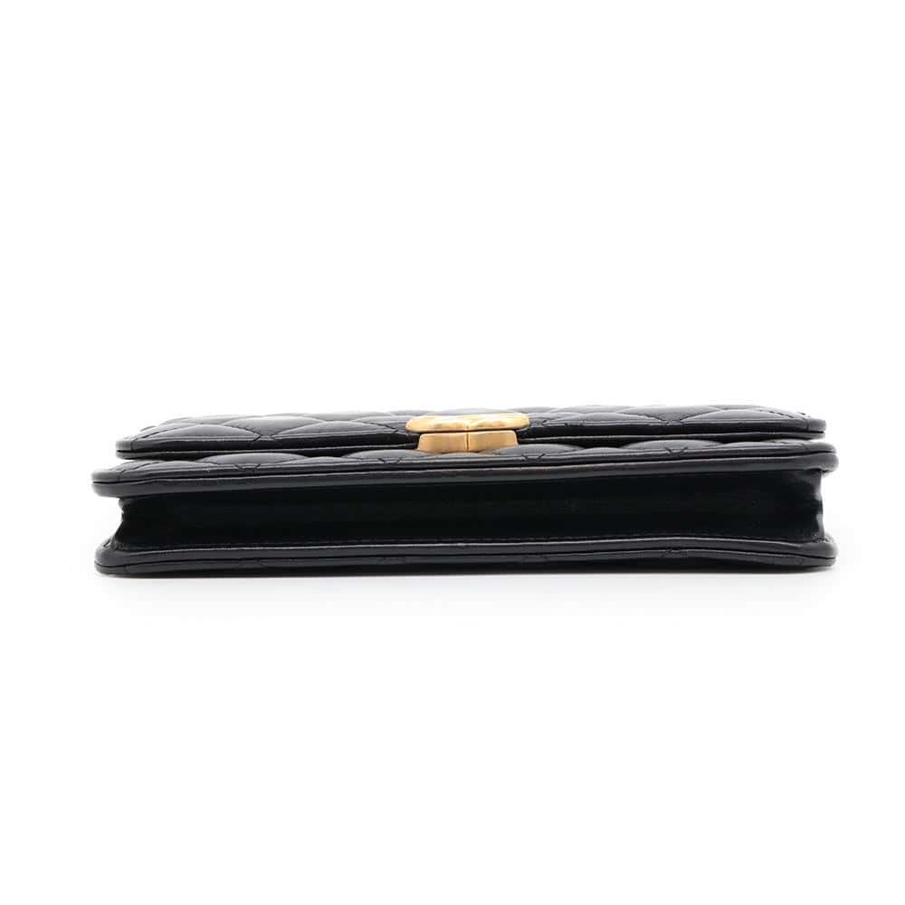 CHANEL Matelasse Chain wallet BlackAP3199 Lambskin