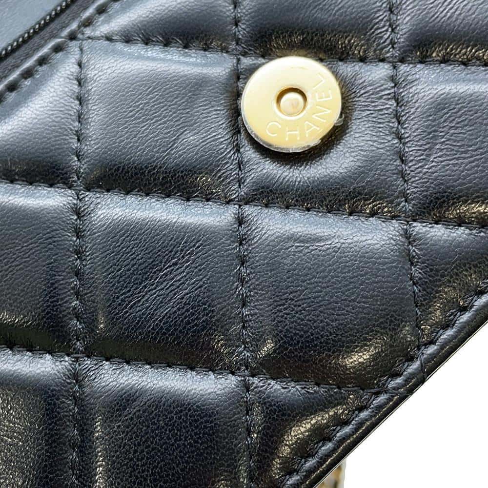 CHANEL Matelasse Chain wallet BlackAP3199 Lambskin