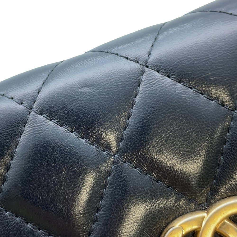 CHANEL Matelasse Chain wallet BlackAP3199 Lambskin