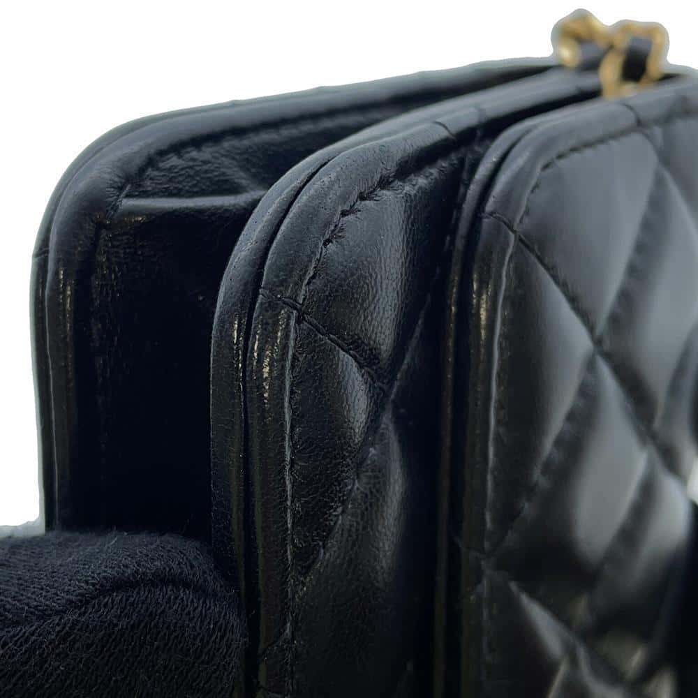 CHANEL Matelasse Chain wallet BlackAP3199 Lambskin