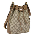 GUCCI GG Supreme Web Sherry Line Shoulder Bag PVC Beige Red 14 02 034 99654