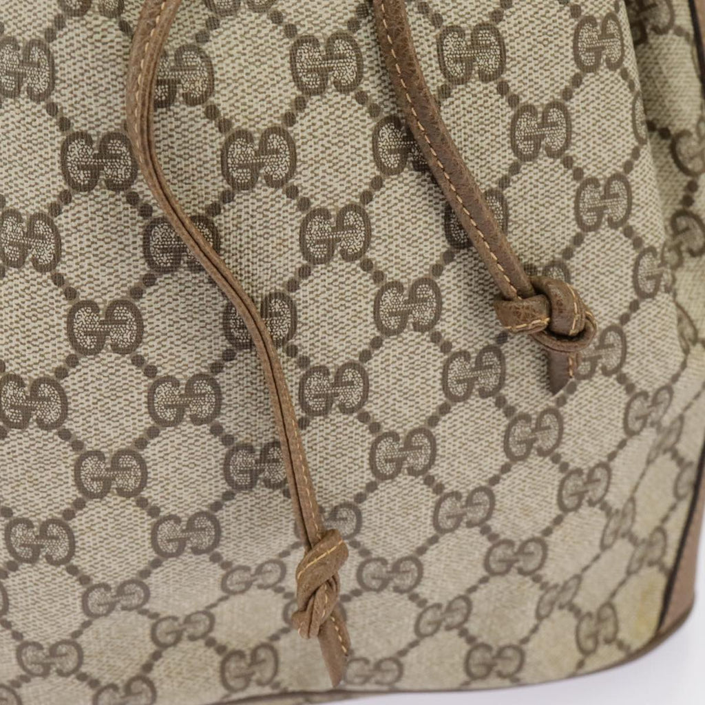 GUCCI GG Supreme Web Sherry Line Shoulder Bag PVC Beige Red 14 02 034 99654