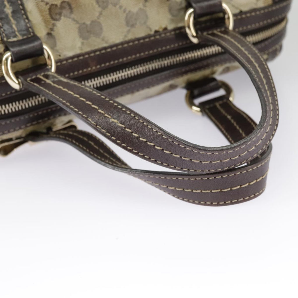 GUCCI GG Crystal Hand Bag Beige Gold 181485 99661