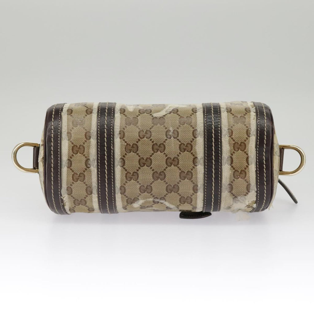 GUCCI GG Crystal Hand Bag Beige Gold 181485 99661