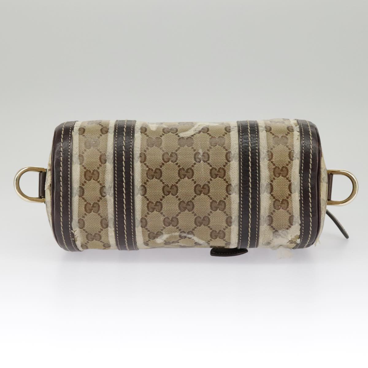 GUCCI GG Crystal Hand Bag Beige Gold 181485 99661