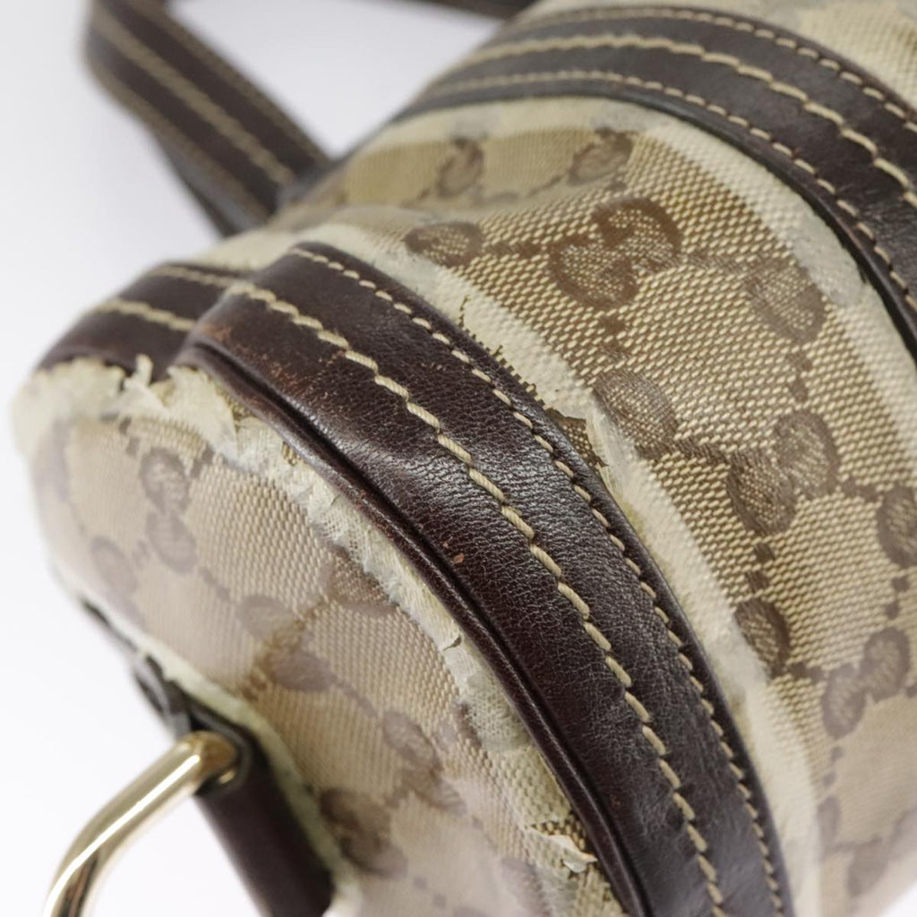 GUCCI GG Crystal Hand Bag Beige Gold 181485 99661