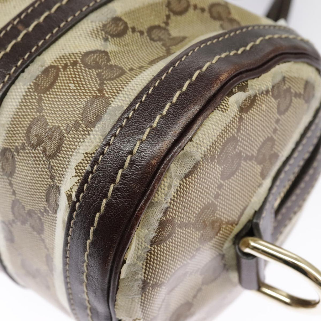 GUCCI GG Crystal Hand Bag Beige Gold 181485 99661