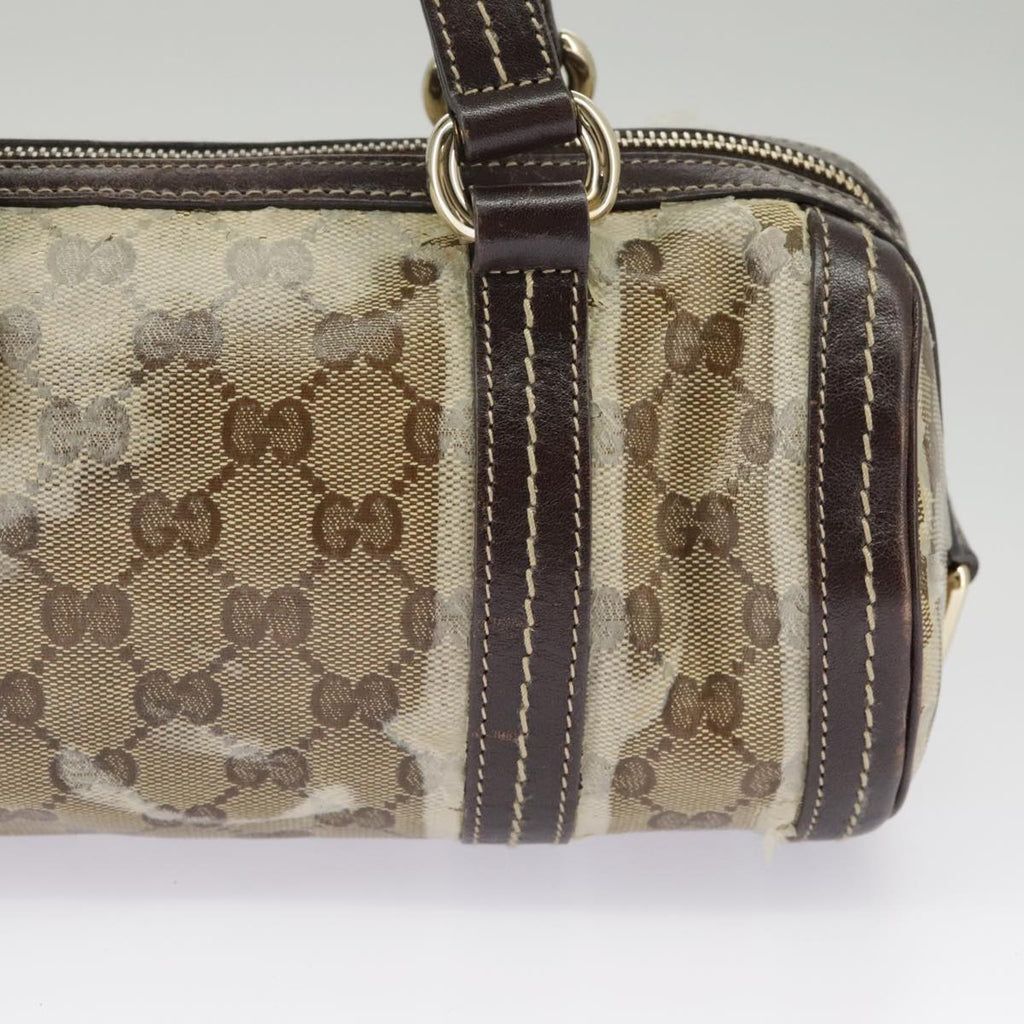 GUCCI GG Crystal Hand Bag Beige Gold 181485 99661