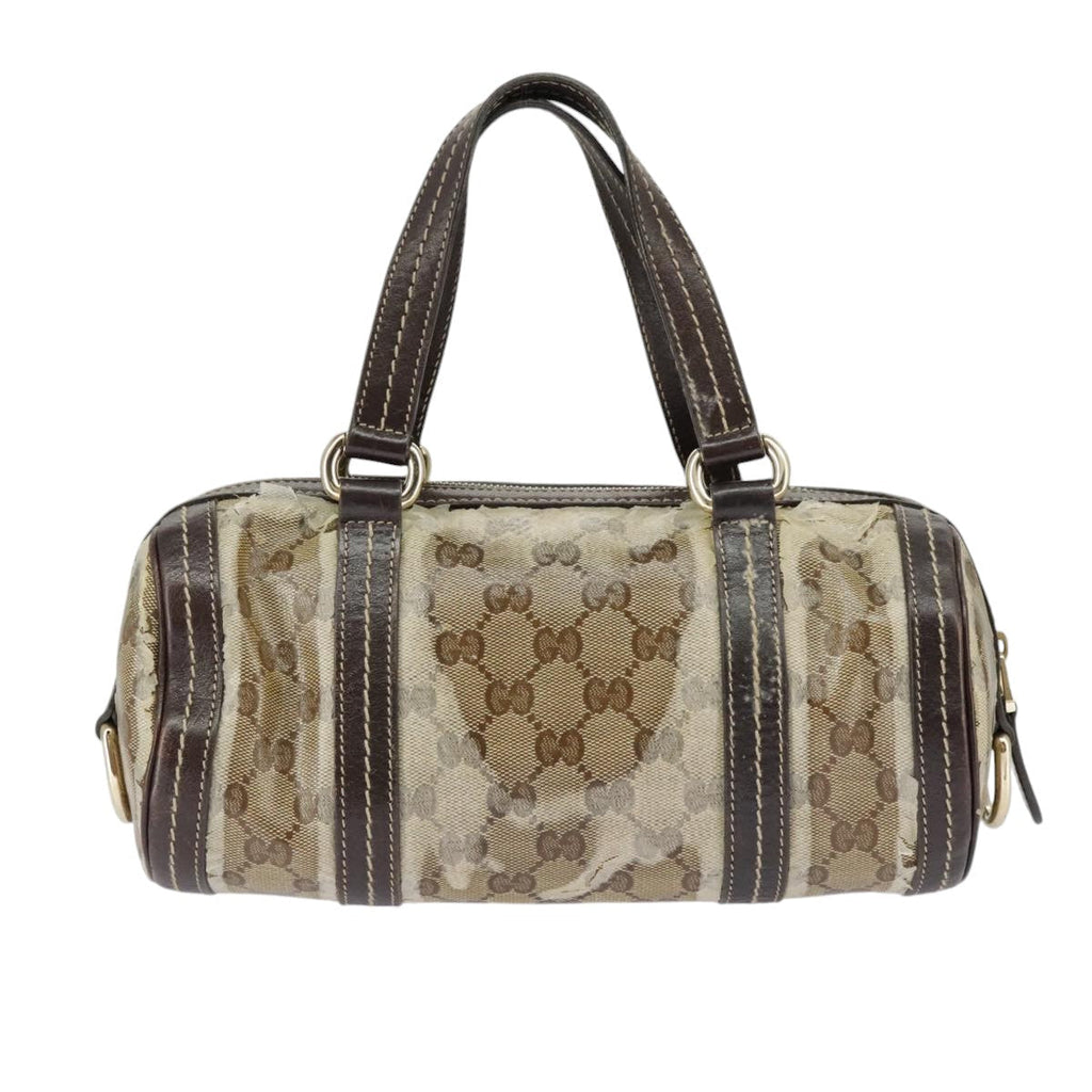 GUCCI GG Crystal Hand Bag Beige Gold 181485 99661