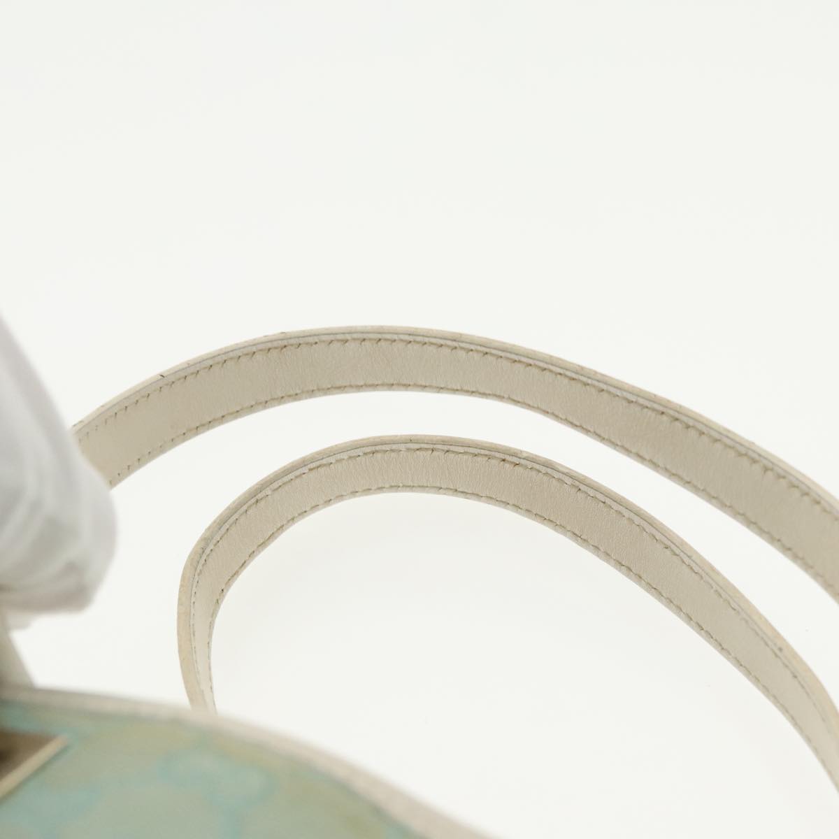 GUCCI GG Canvas Tote Bag Light Blue Gold 002 1098 99662