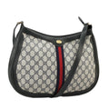 GUCCI GG Supreme Sherry Line Shoulder Bag PVC Navy Red 72 001 4467 99663