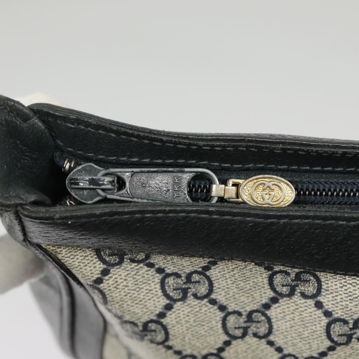 GUCCI GG Supreme Sherry Line Shoulder Bag PVC Navy Red 72 001 4467 99663