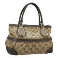 GUCCI GG Crystal Hand Bag Beige Gold 223964 99664