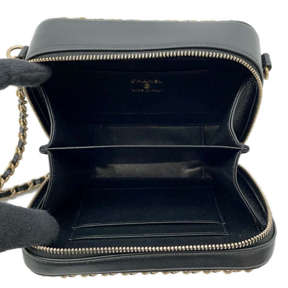 CHANEL CCFiligree Mini ChainShoulder BlackA84452 Lambskin