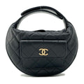CHANEL Mini Handbag BlackAP3467 Caviar Leather