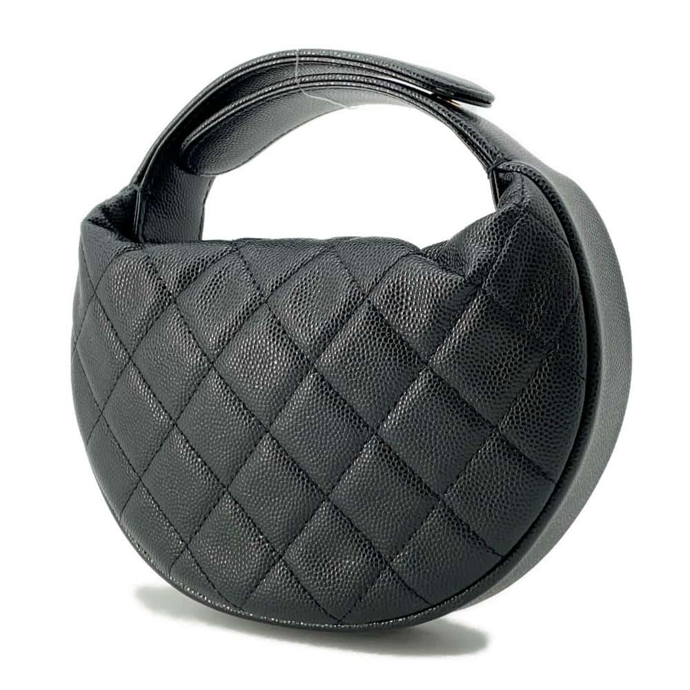 CHANEL Mini Handbag BlackAP3467 Caviar Leather