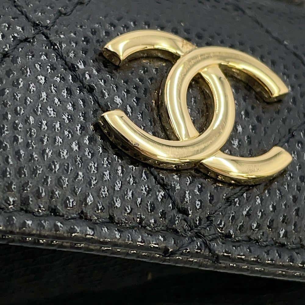 CHANEL Mini Handbag BlackAP3467 Caviar Leather
