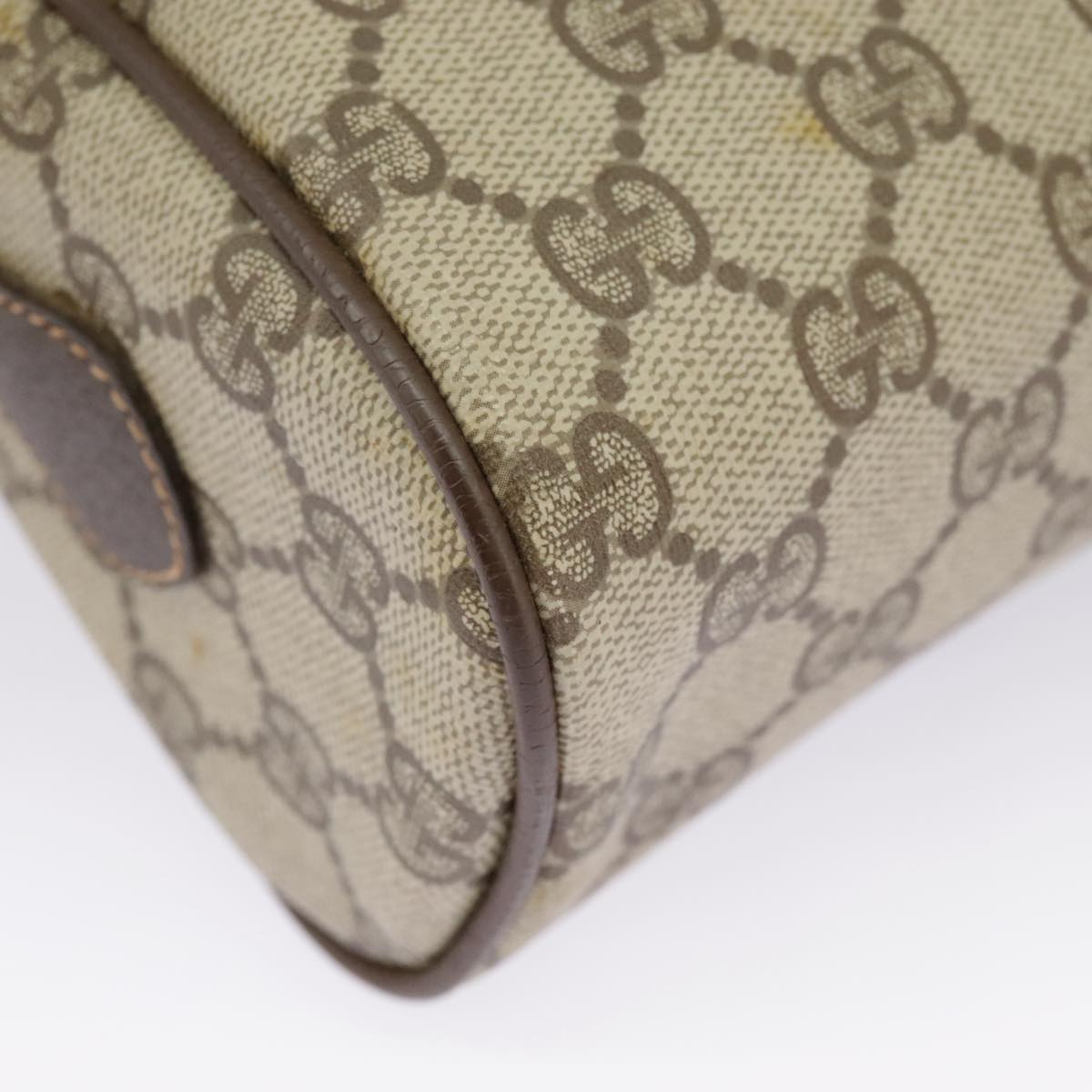 GUCCI GG Supreme Web Sherry Line Shoulder Bag PVC Beige 119 02 088 99670