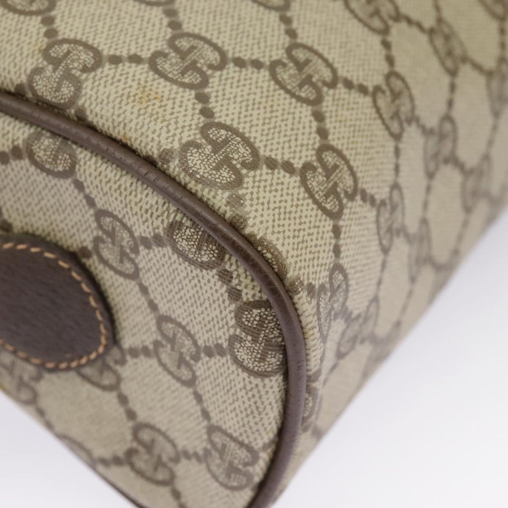 GUCCI GG Supreme Web Sherry Line Shoulder Bag PVC Beige 119 02 088 99670