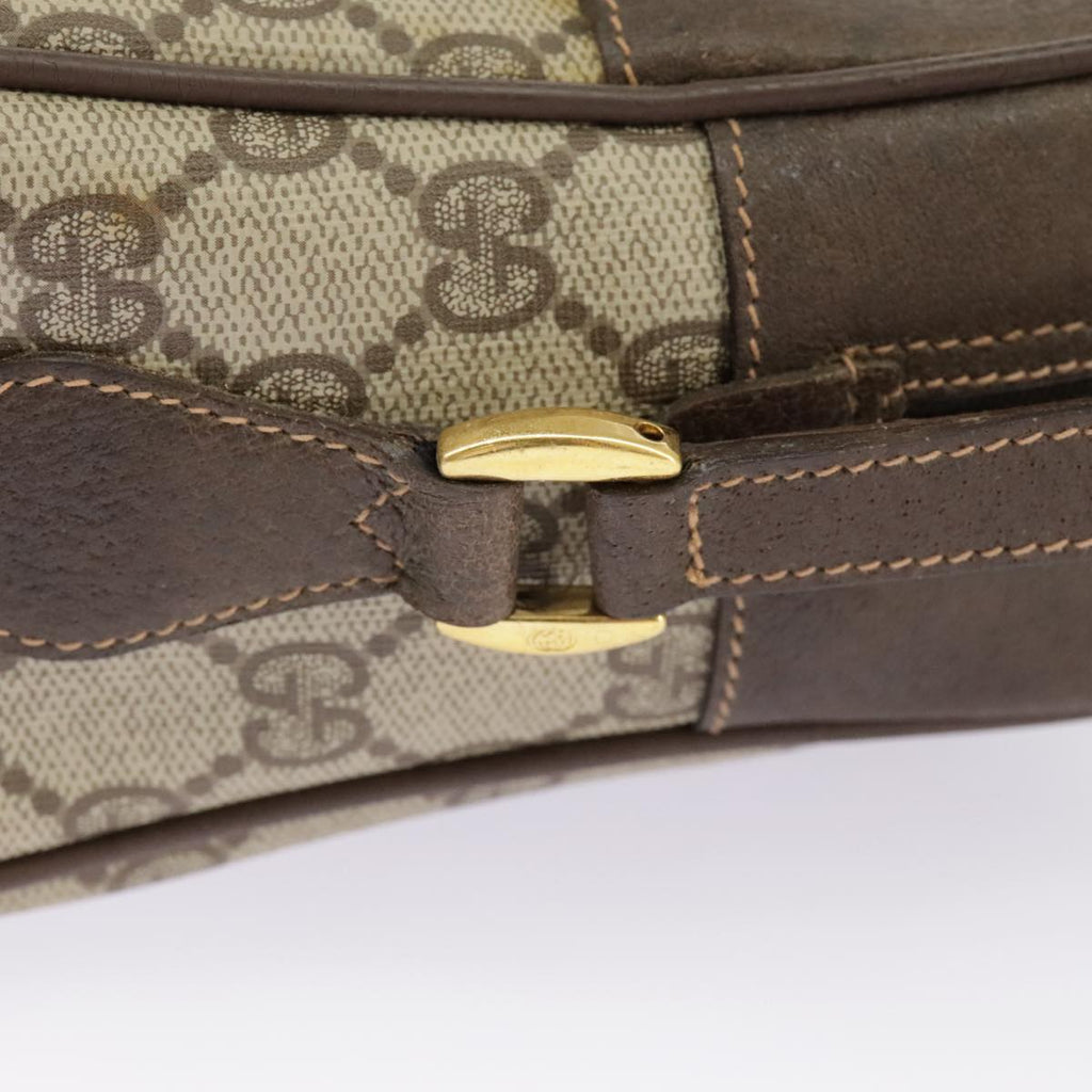 GUCCI GG Supreme Web Sherry Line Shoulder Bag PVC Beige 119 02 088 99670
