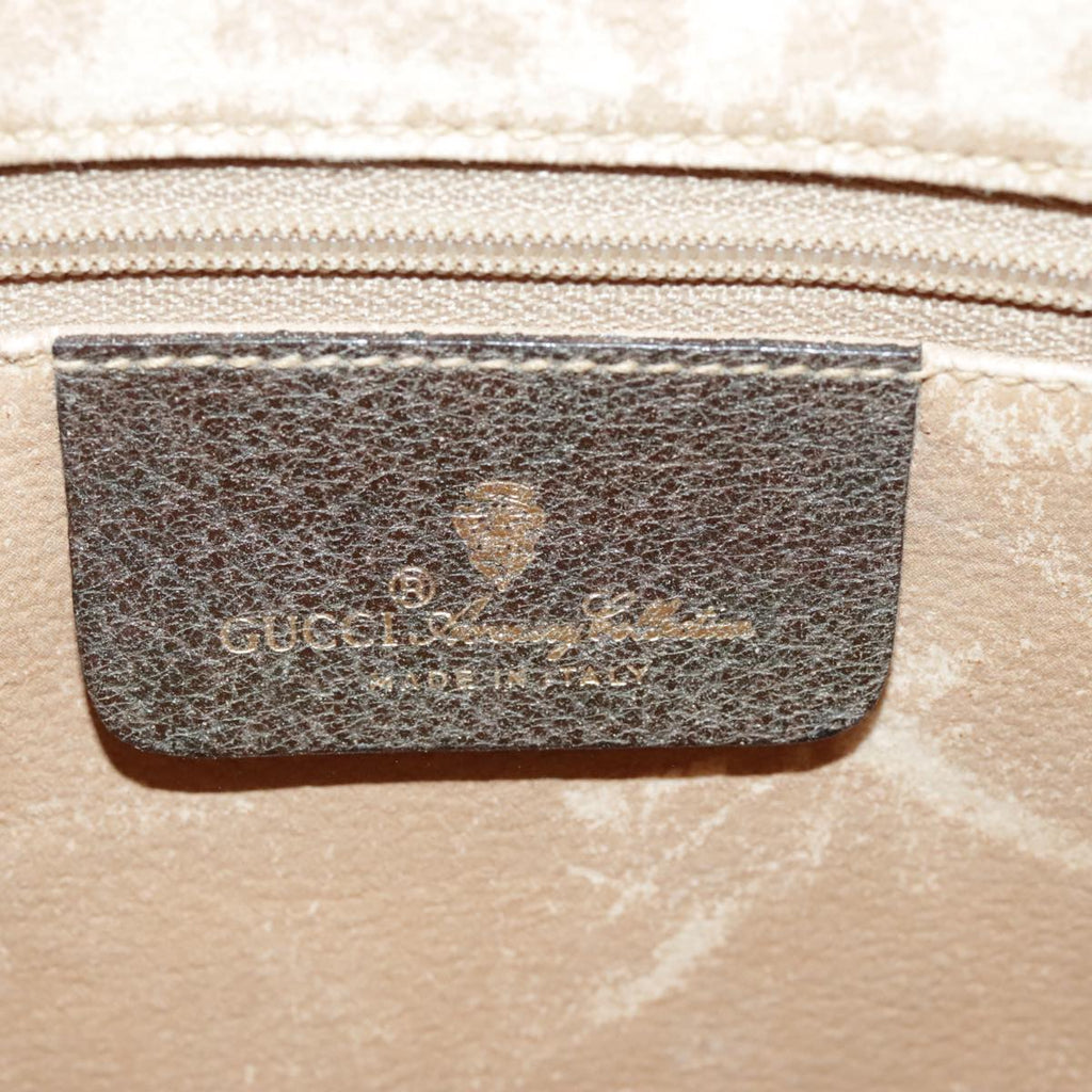 GUCCI GG Supreme Web Sherry Line Shoulder Bag PVC Beige 119 02 088 99670