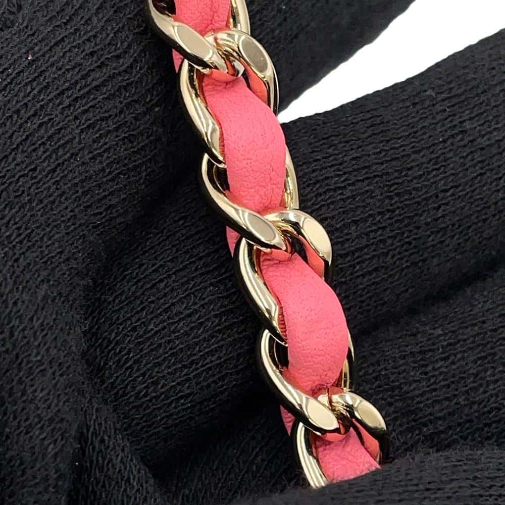CHANEL Heart Shape ChainShoulder Bag PinkAS3191 Lambskin