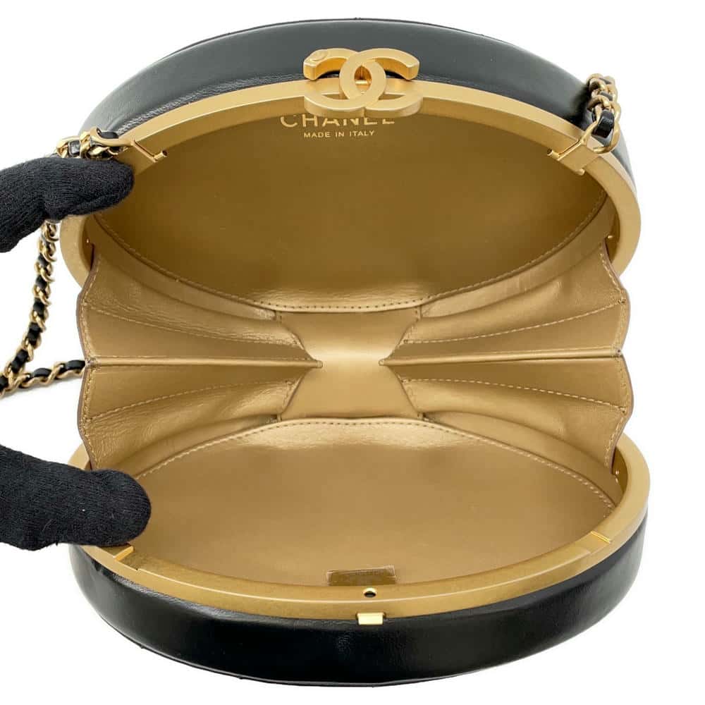 CHANEL Chain vanity bag Black Lambskin