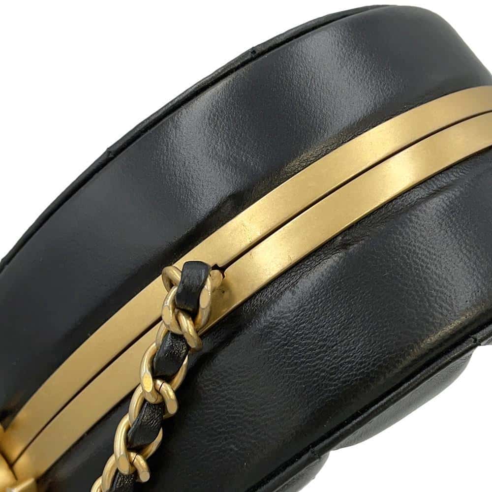 CHANEL Chain vanity bag Black Lambskin