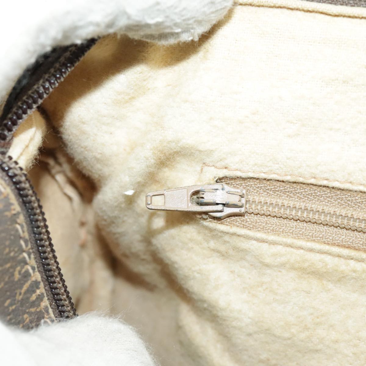GUCCI GG Supreme Web Sherry Line Hand Bag PVC Beige Red 24 02 007 99688