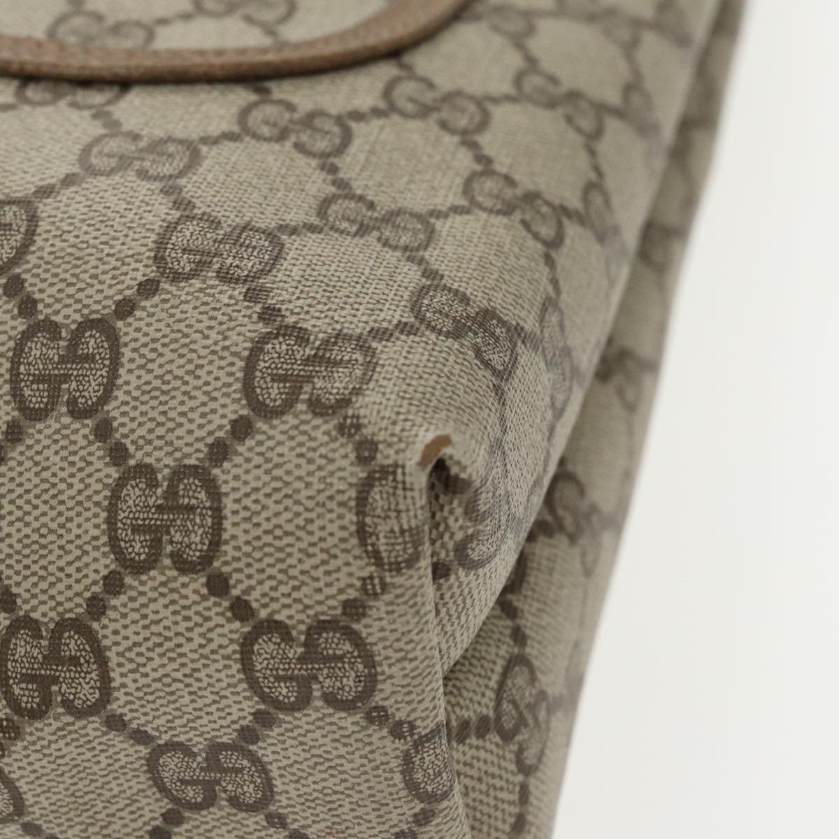 GUCCI GG Supreme Web Sherry Line Tote Bag PVC Beige Red 39 02 003 99689
