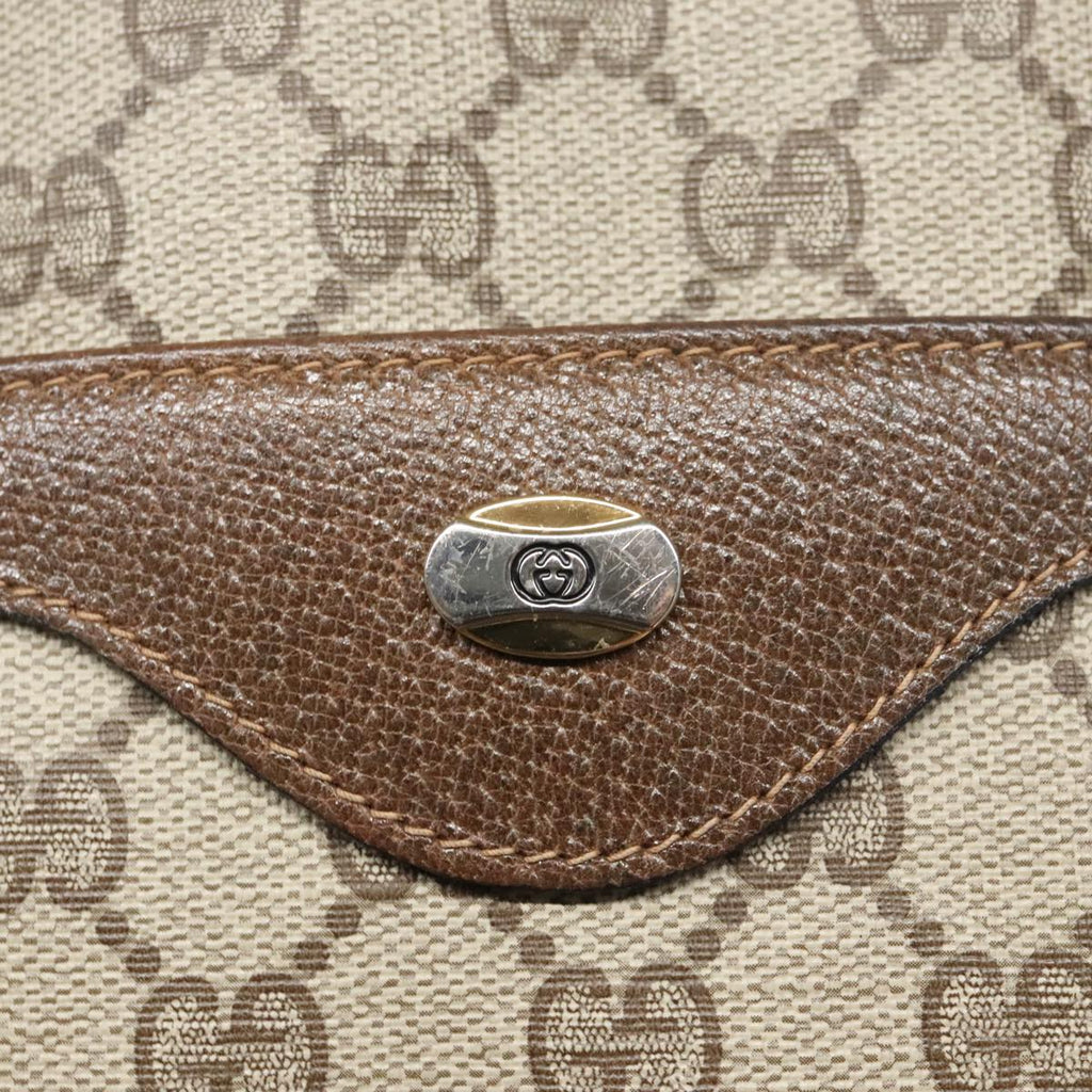 GUCCI GG Supreme Web Sherry Line Tote Bag PVC Beige Red 39 02 003 99689