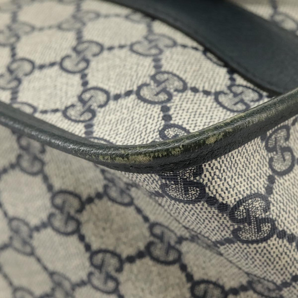 GUCCI GG Supreme Sherry Line Hand Bag PVC 2way Navy Red 58 02 039 99707