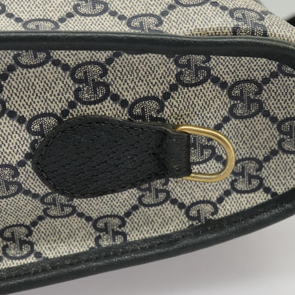 GUCCI GG Supreme Sherry Line Hand Bag PVC 2way Navy Red 58 02 039 99707
