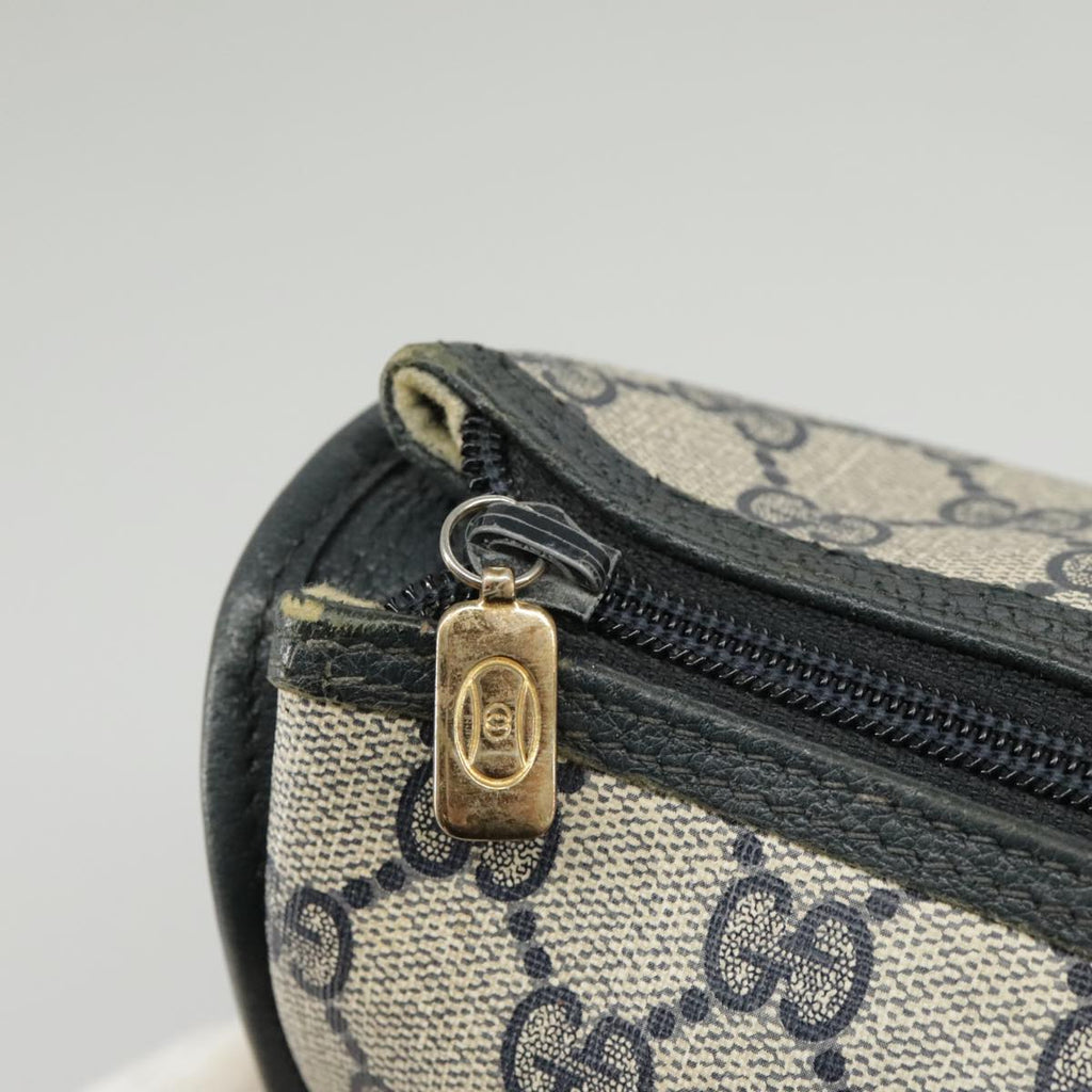 GUCCI GG Supreme Sherry Line Hand Bag PVC 2way Navy Red 58 02 039 99707