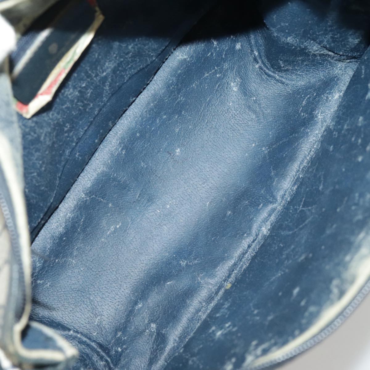 GUCCI GG Supreme Sherry Line Hand Bag PVC 2way Navy Red 58 02 039 99707