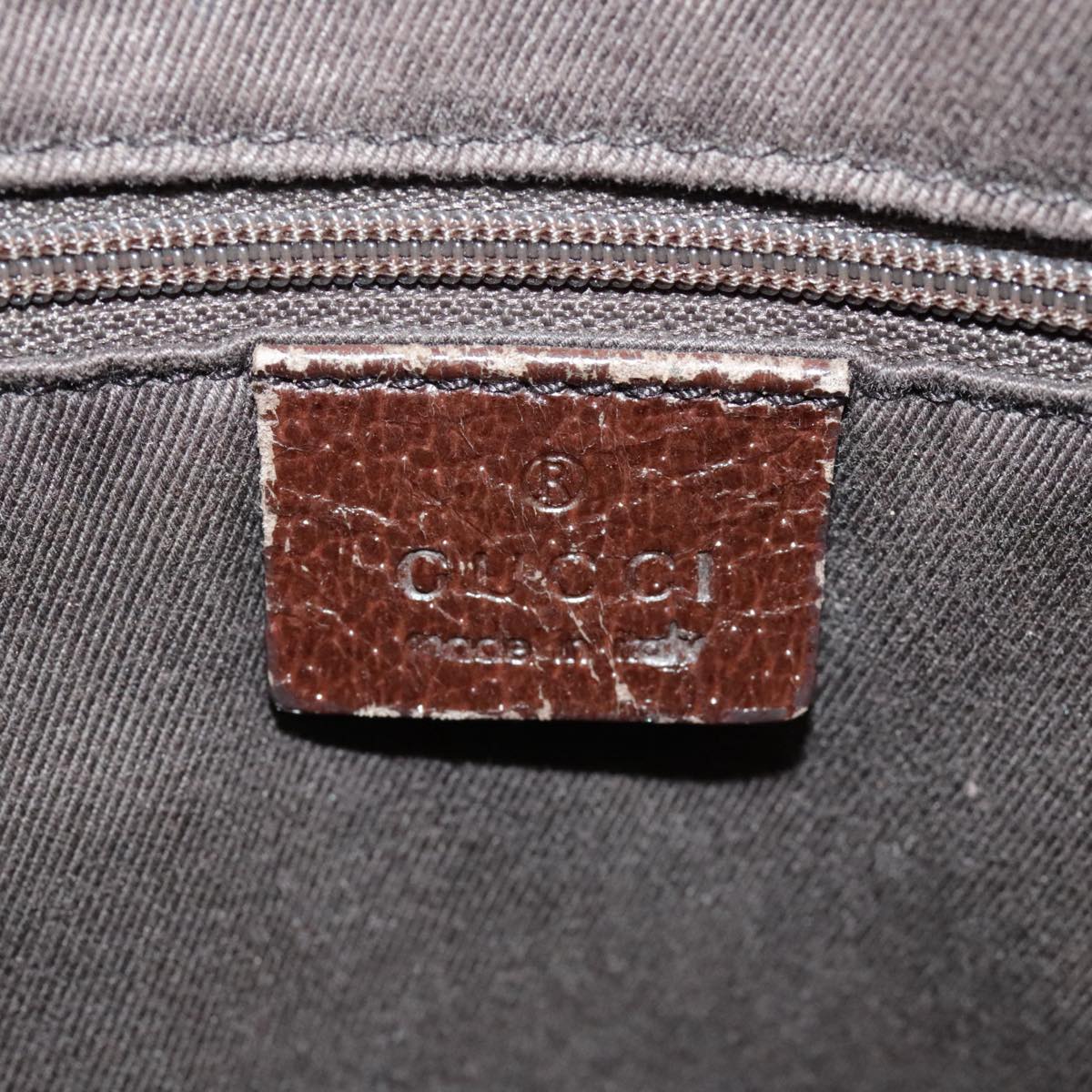 GUCCI GG Canvas Tote Bag Beige Silver 113017 99729