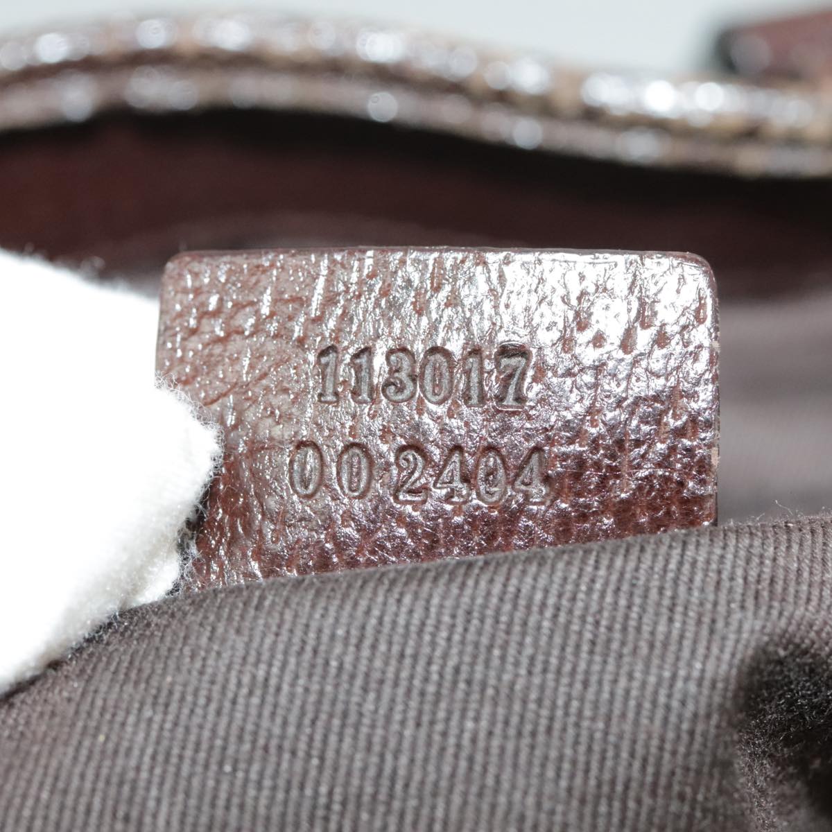 GUCCI GG Canvas Tote Bag Beige Silver 113017 99729