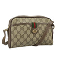 GUCCI GG Supreme Web Sherry Line Shoulder Bag PVC Beige 001 58 6594 99731