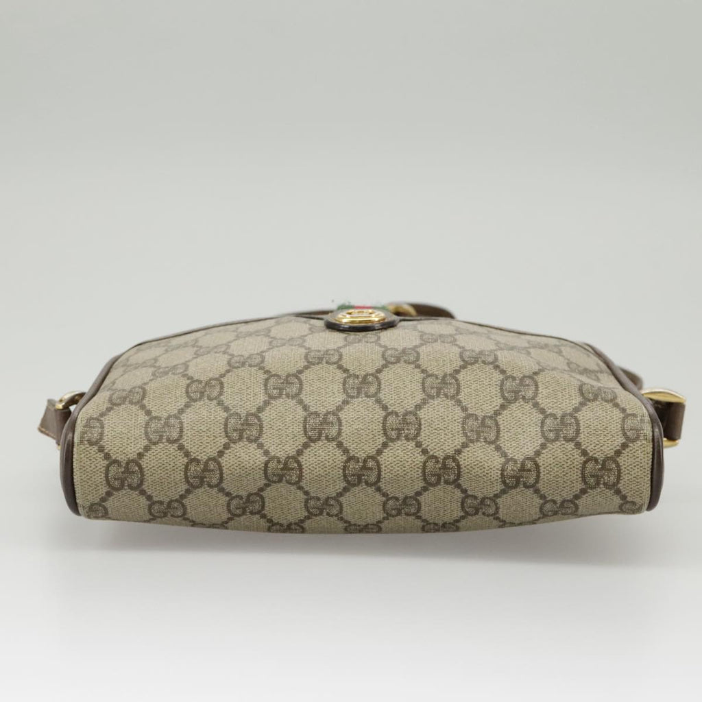 GUCCI GG Supreme Web Sherry Line Shoulder Bag PVC Beige 001 58 6594 99731