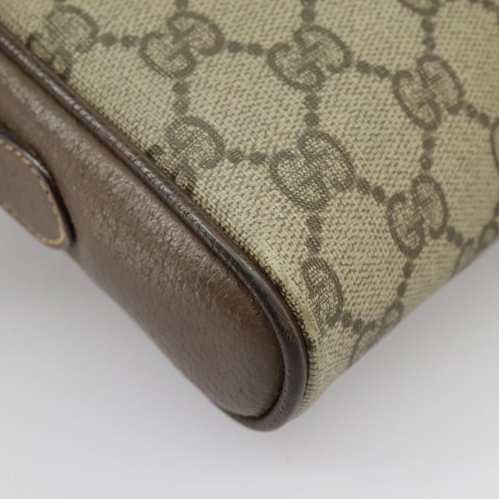 GUCCI GG Supreme Web Sherry Line Shoulder Bag PVC Beige 001 58 6594 99731