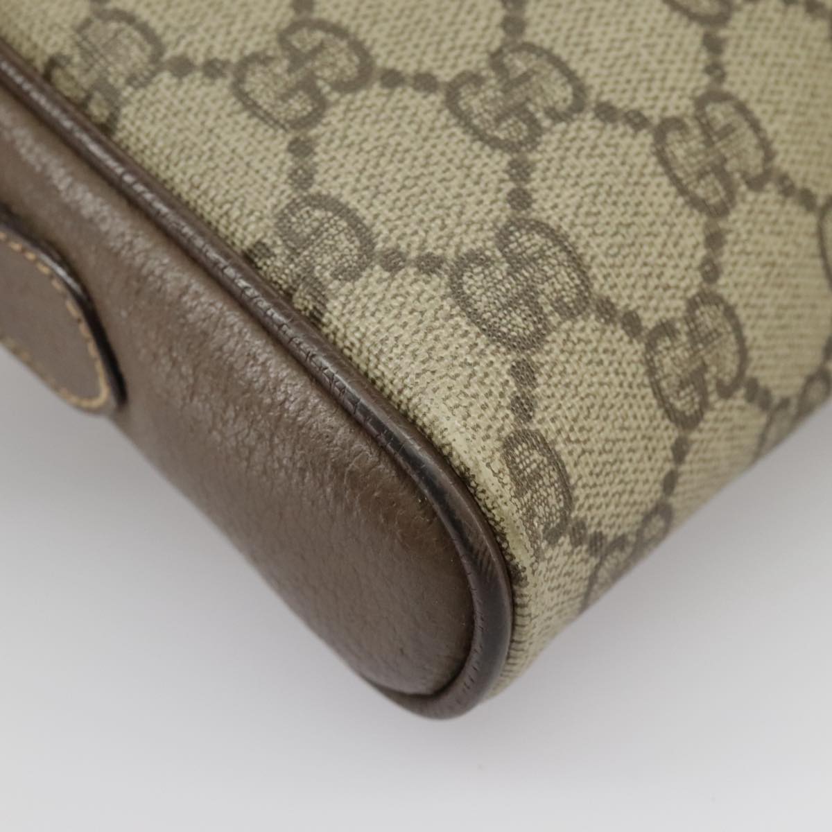 GUCCI GG Supreme Web Sherry Line Shoulder Bag PVC Beige 001 58 6594 99731