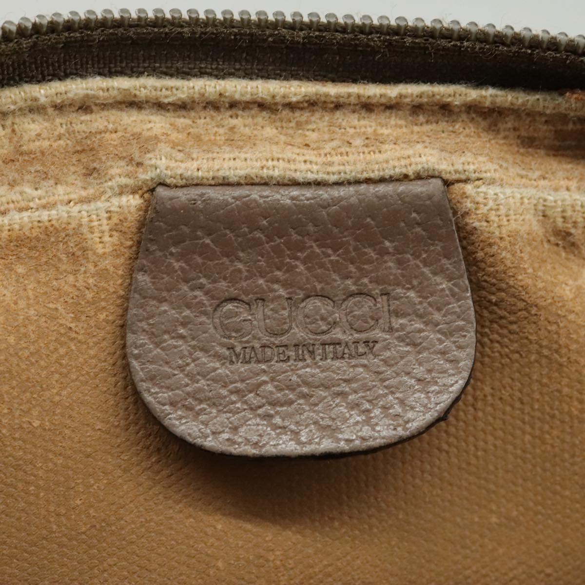 GUCCI GG Supreme Web Sherry Line Shoulder Bag PVC Beige 001 58 6594 99731