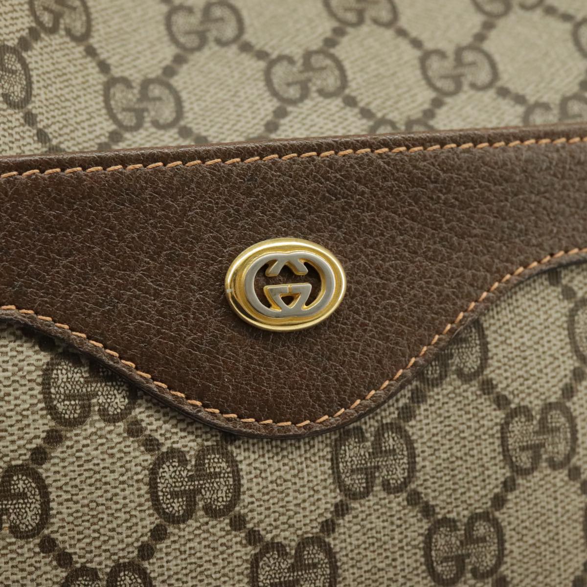 GUCCI GG Supreme Web Sherry Line Tote Bag PVC Red Beige 123 02 003 99732