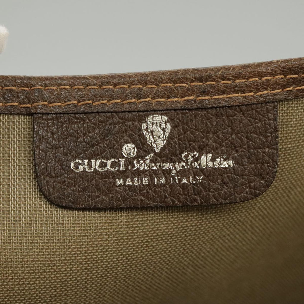 GUCCI GG Supreme Web Sherry Line Tote Bag PVC Red Beige 123 02 003 99732