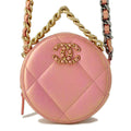 CHANEL 19 Round 2wayShoulder PinkAP0945 Lambskin