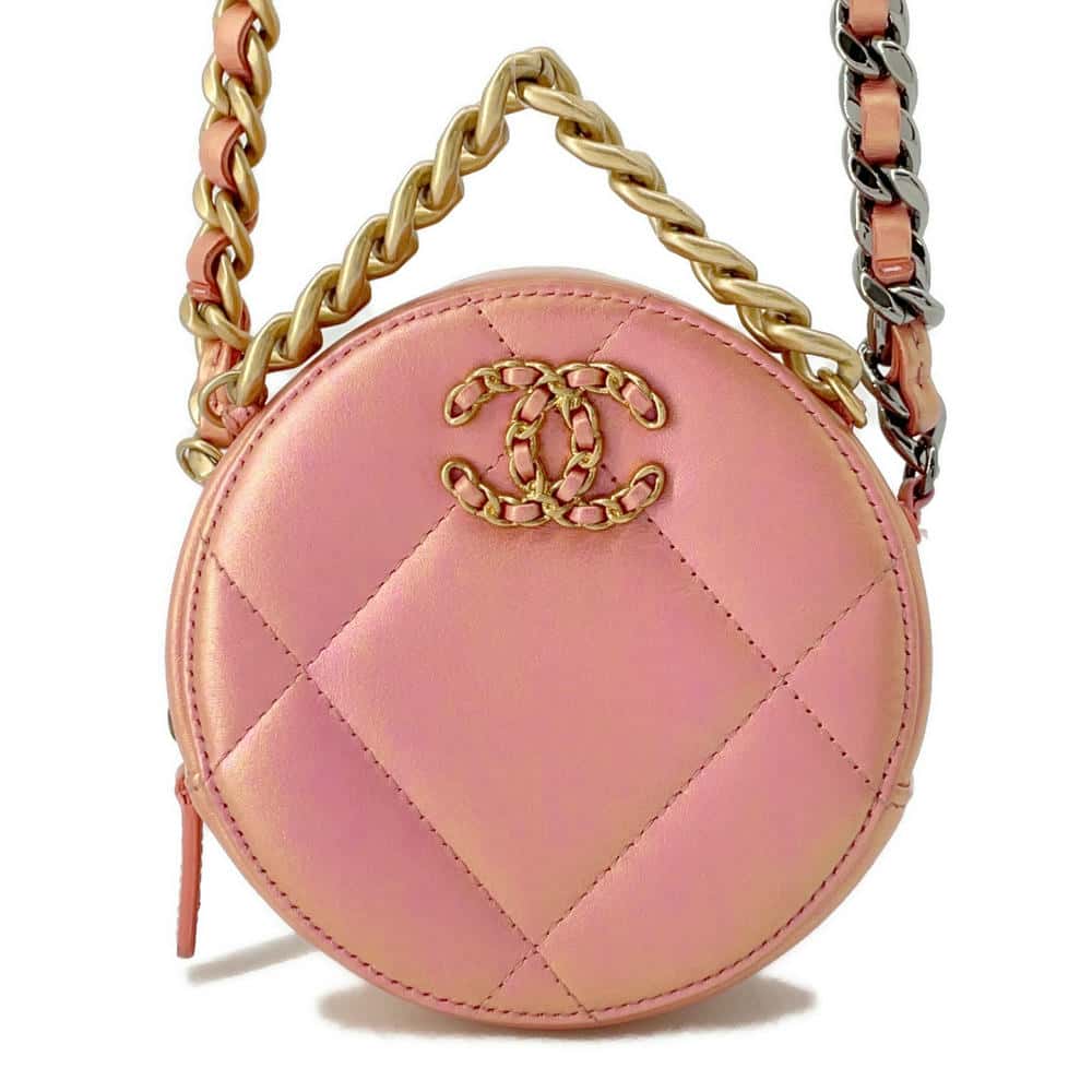 CHANEL 19 Round 2wayShoulder PinkAP0945 Lambskin