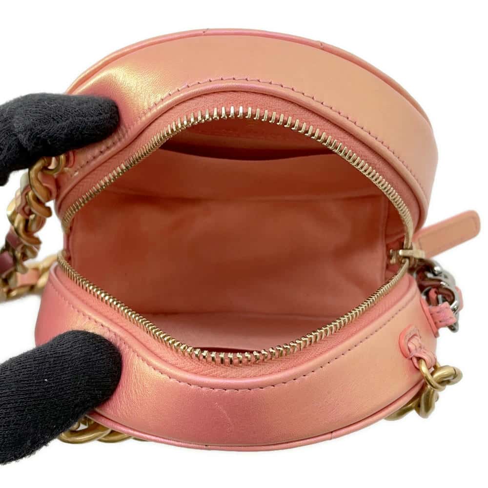 CHANEL 19 Round 2wayShoulder PinkAP0945 Lambskin