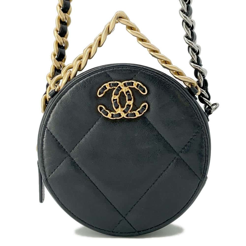 CHANEL 19 Round 2wayShoulder BlackAP0945 Lambskin